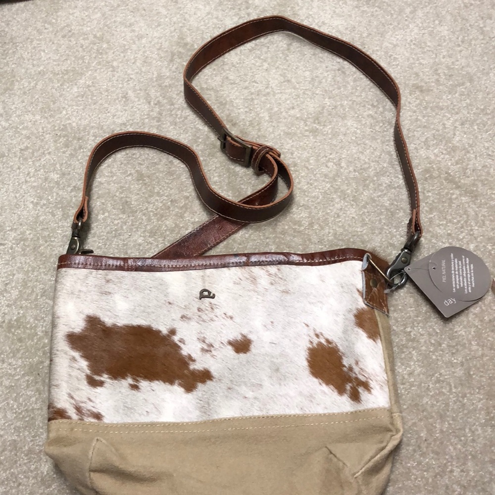 Leather pony hair bag from Spain